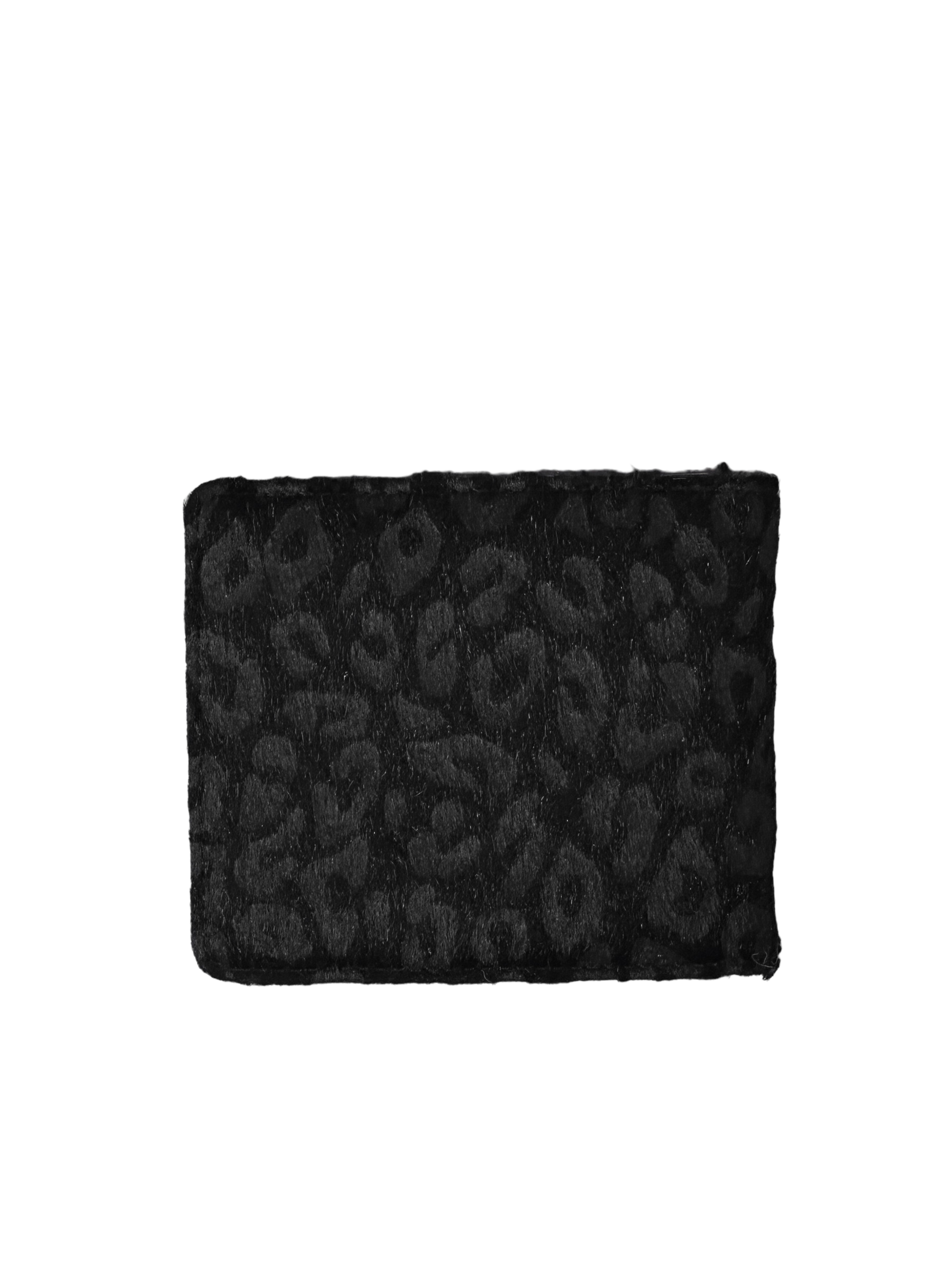 Black Cheetah Mohair Wallet