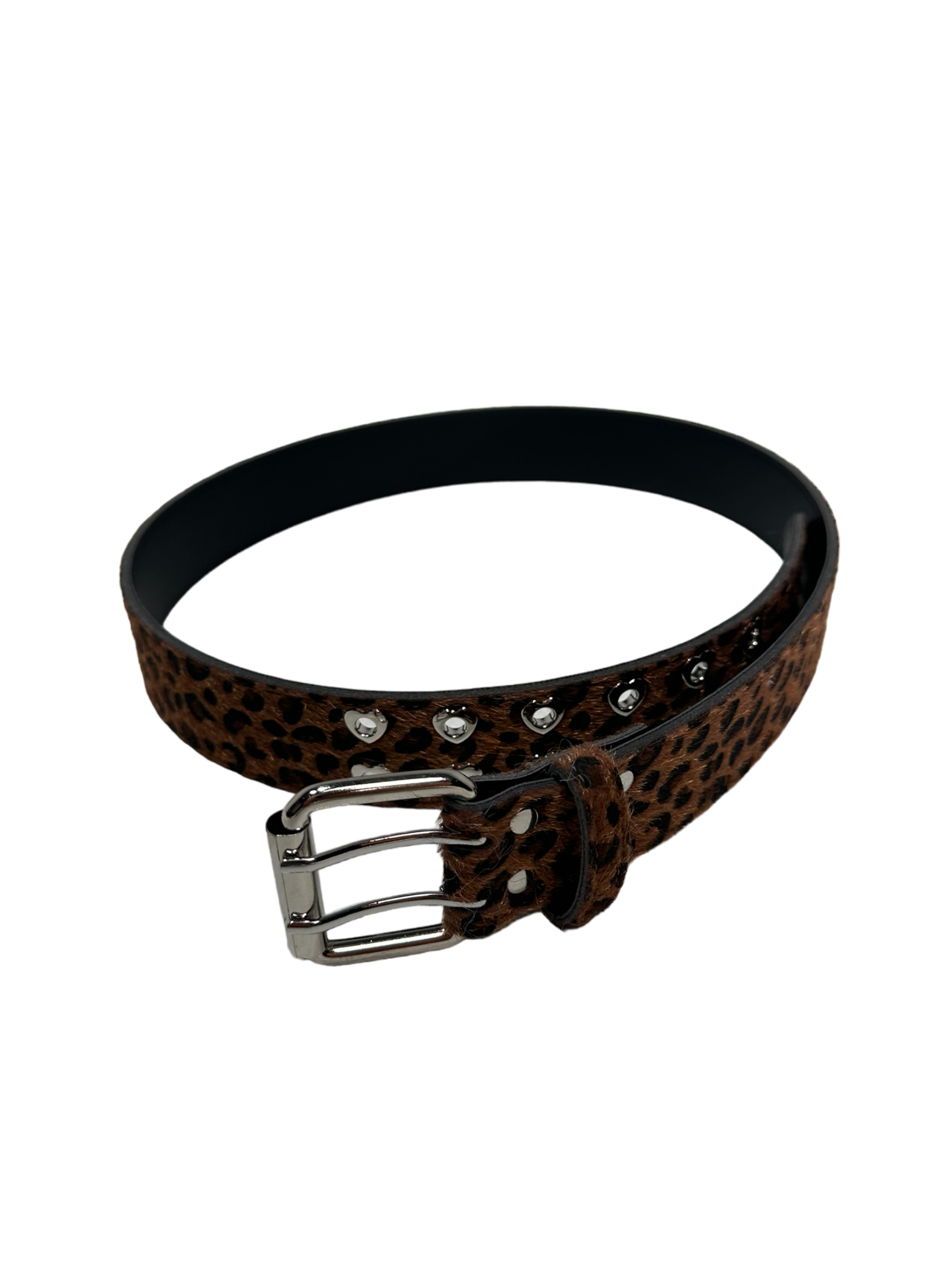 Brown Cheetah Shorthair Belt