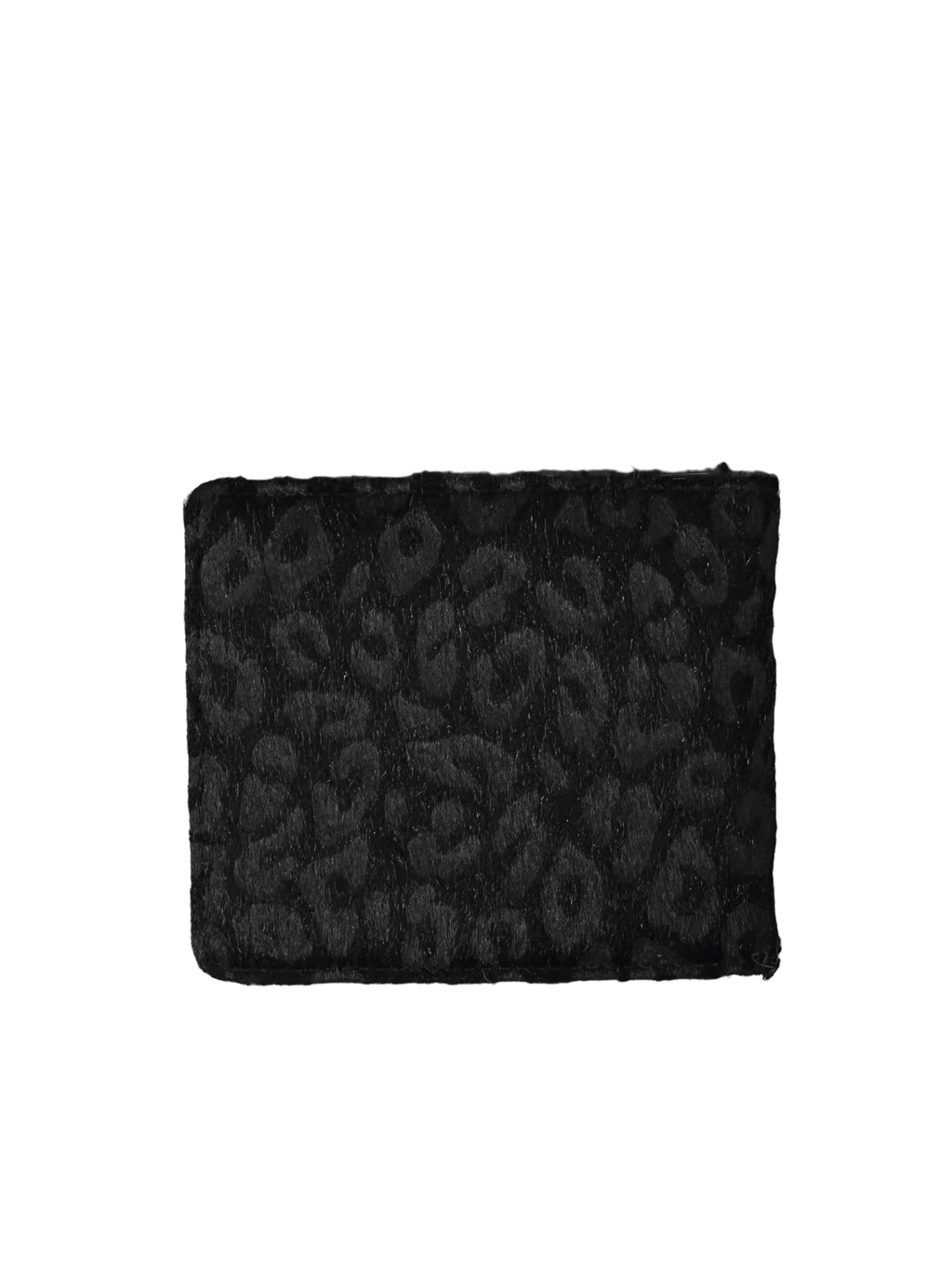 Black Cheetah Mohair Wallet