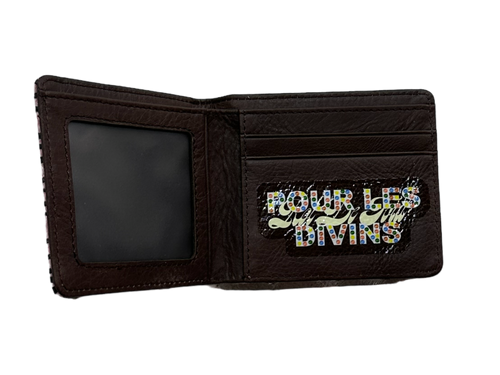 Black Cheetah Mohair Wallet