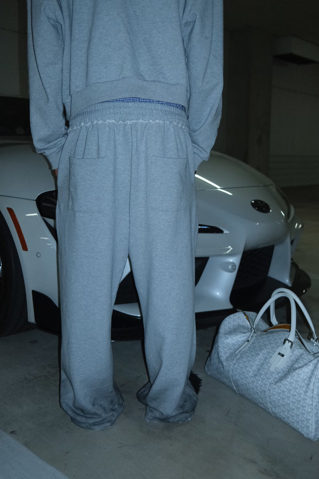 "LA DIRTBAG" DOUBLE WAISTED SWEATS