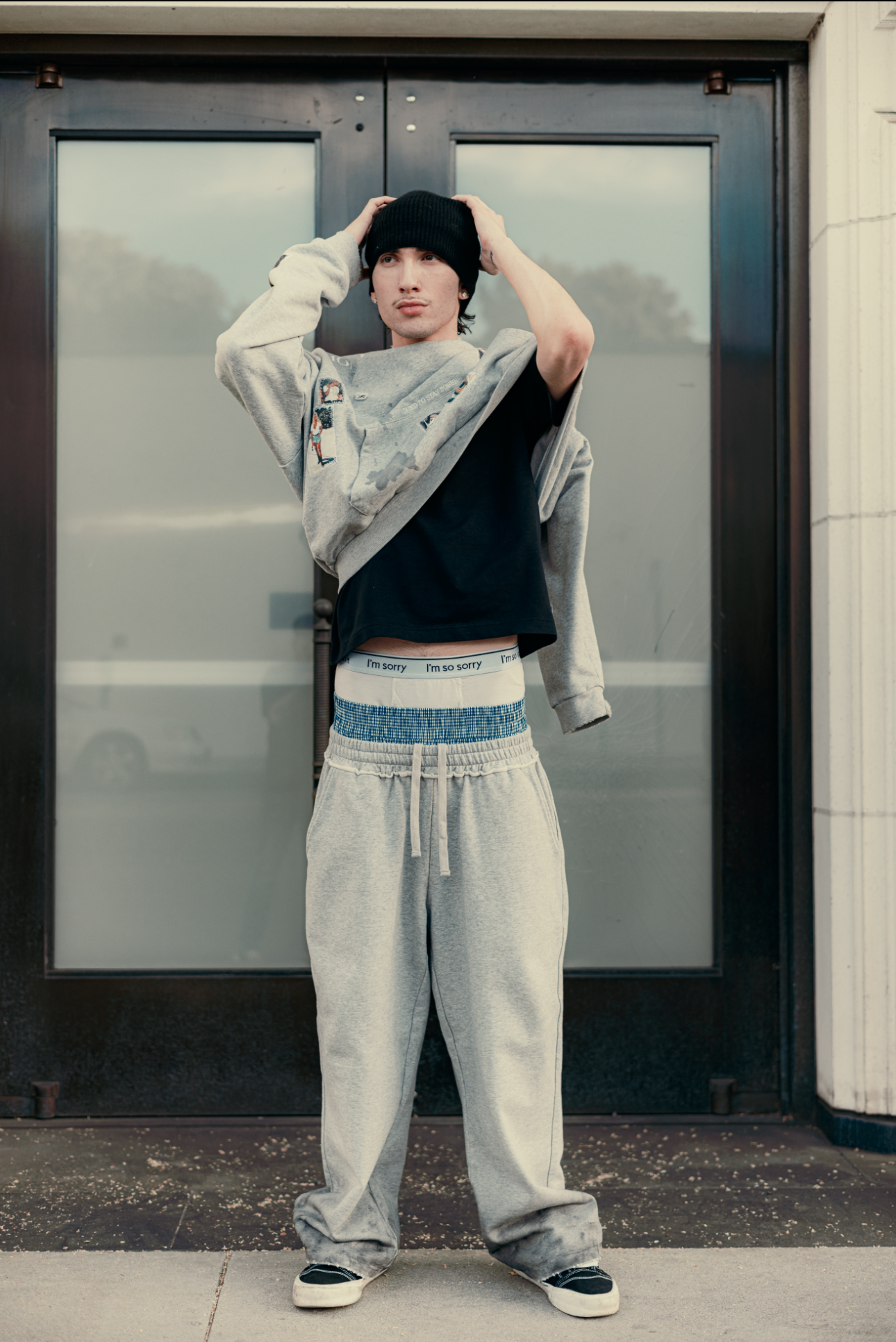 "LA DIRTBAG" DOUBLE WAISTED SWEATS