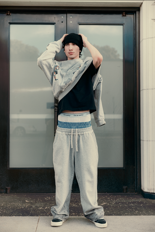 "LA DIRTBAG" DOUBLE WAISTED SWEATS